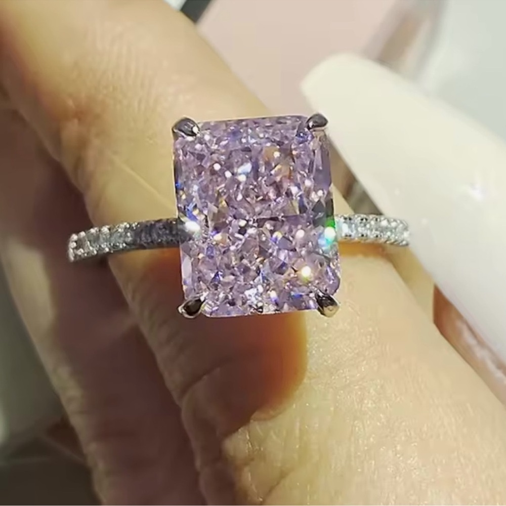 18k 3ct Pink Sapphire Ring - Picture 4 of 12